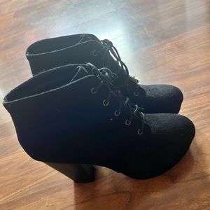 Black booties - size 7